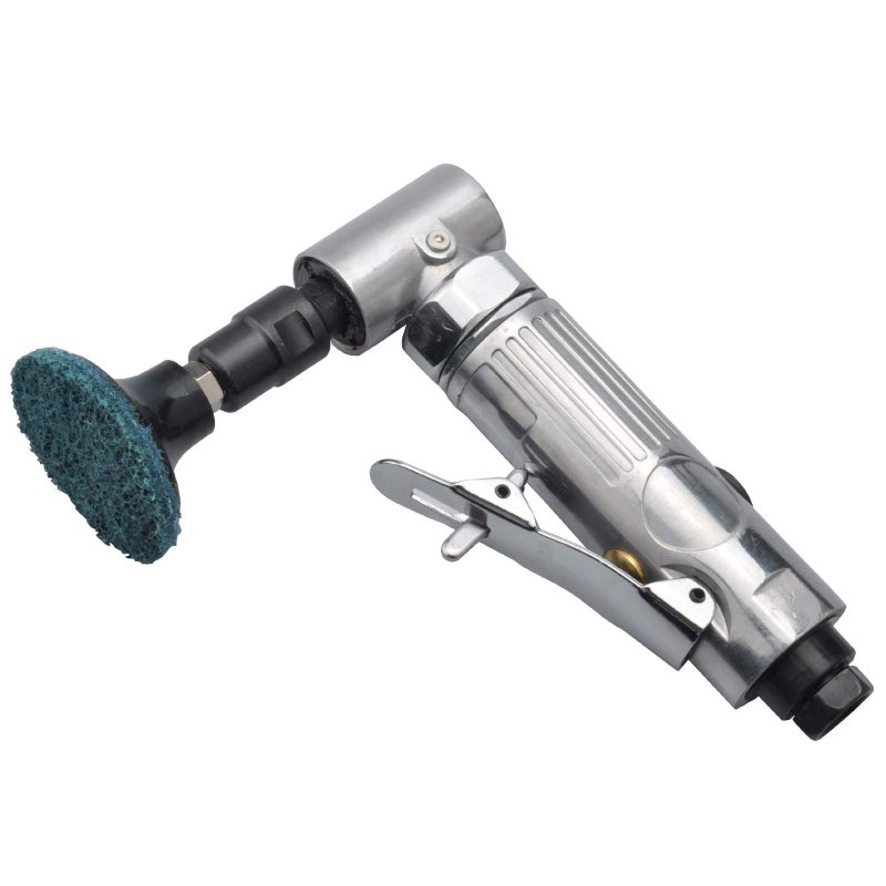 PROSHI Angle air die grinder 1/4" with 4 pcs 2" roll lock sanding discs, polished color angle pneumatic die grinder - Image 2
